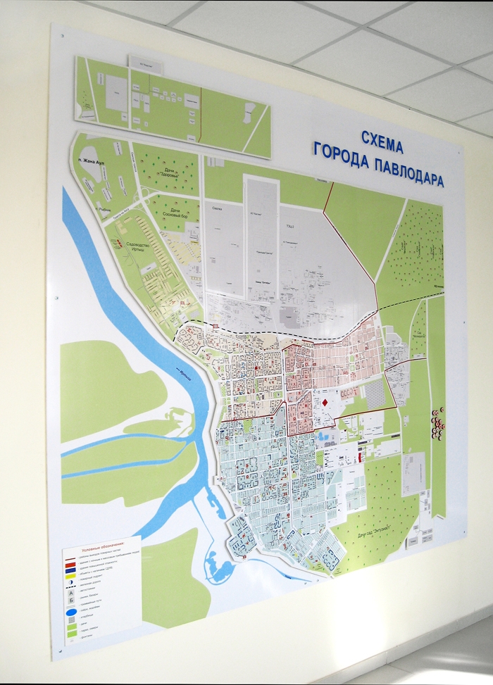 Стенд-карта для ДЧС Павлодарской области